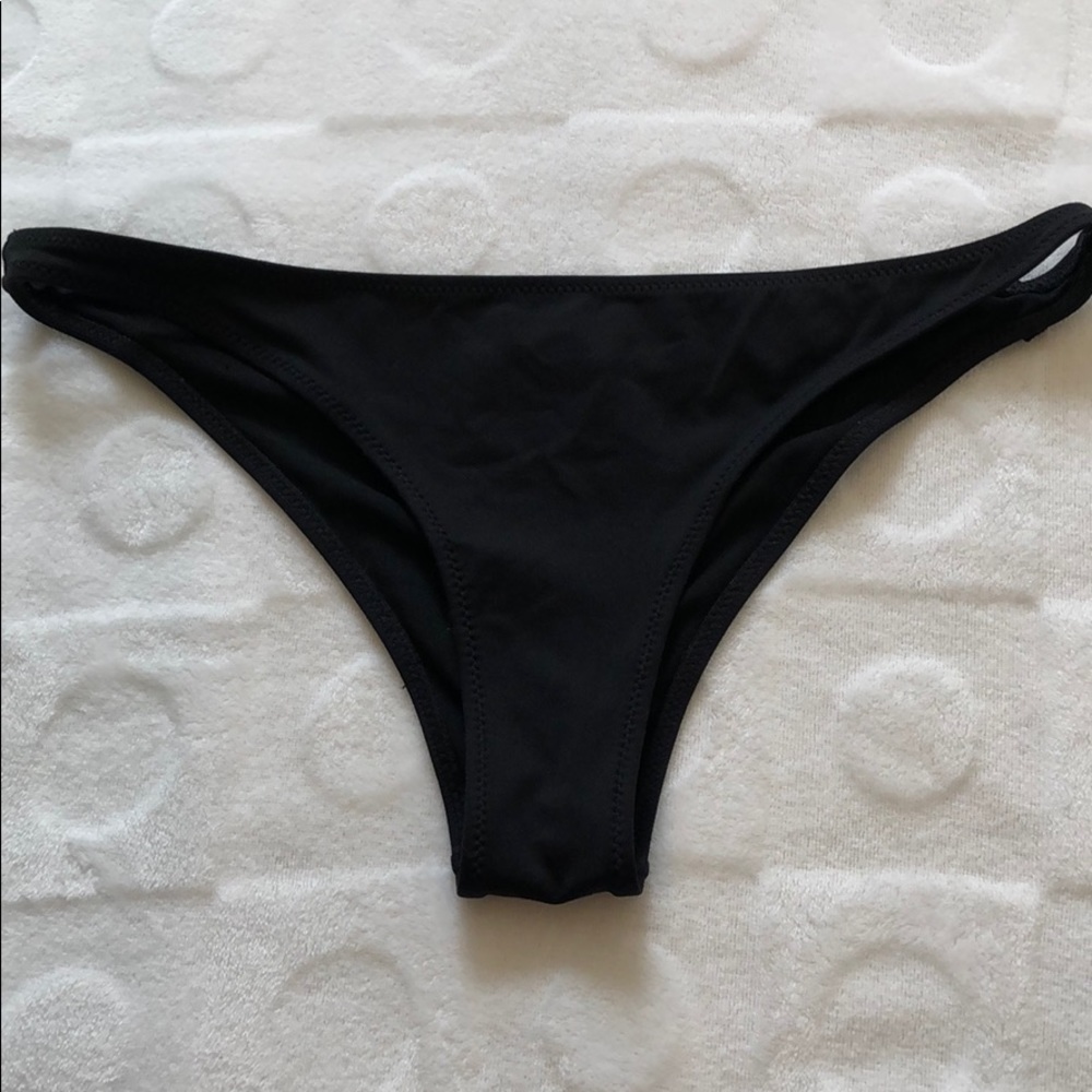 Black Ruffle Bikini Bottom - Picture 2 of 3